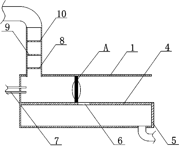 Pre-sand discharge structure of rotary air compressor