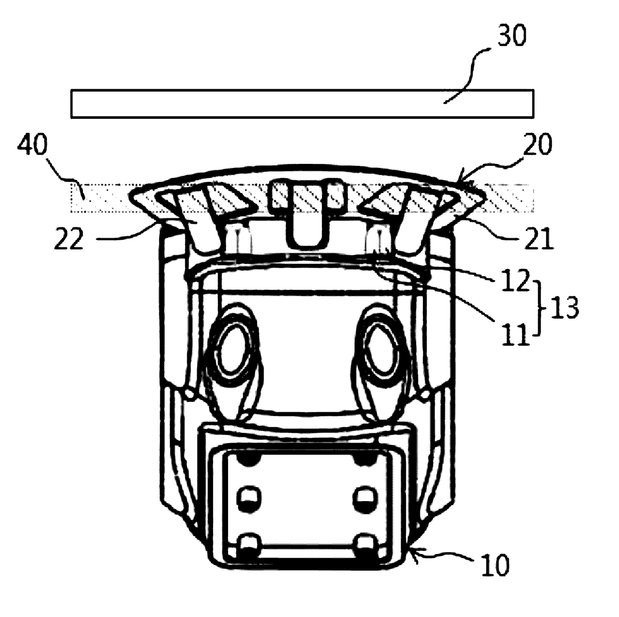 Mobile robot having reflector