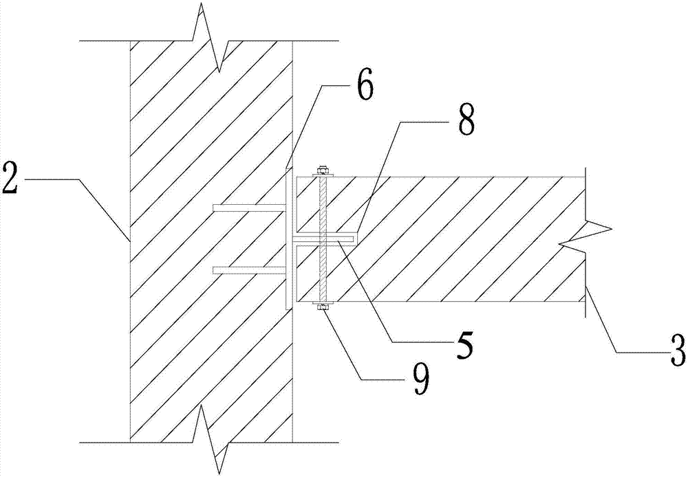 Prefabricated assembly type main beam and subsidiary beam mounting structure and mounting method