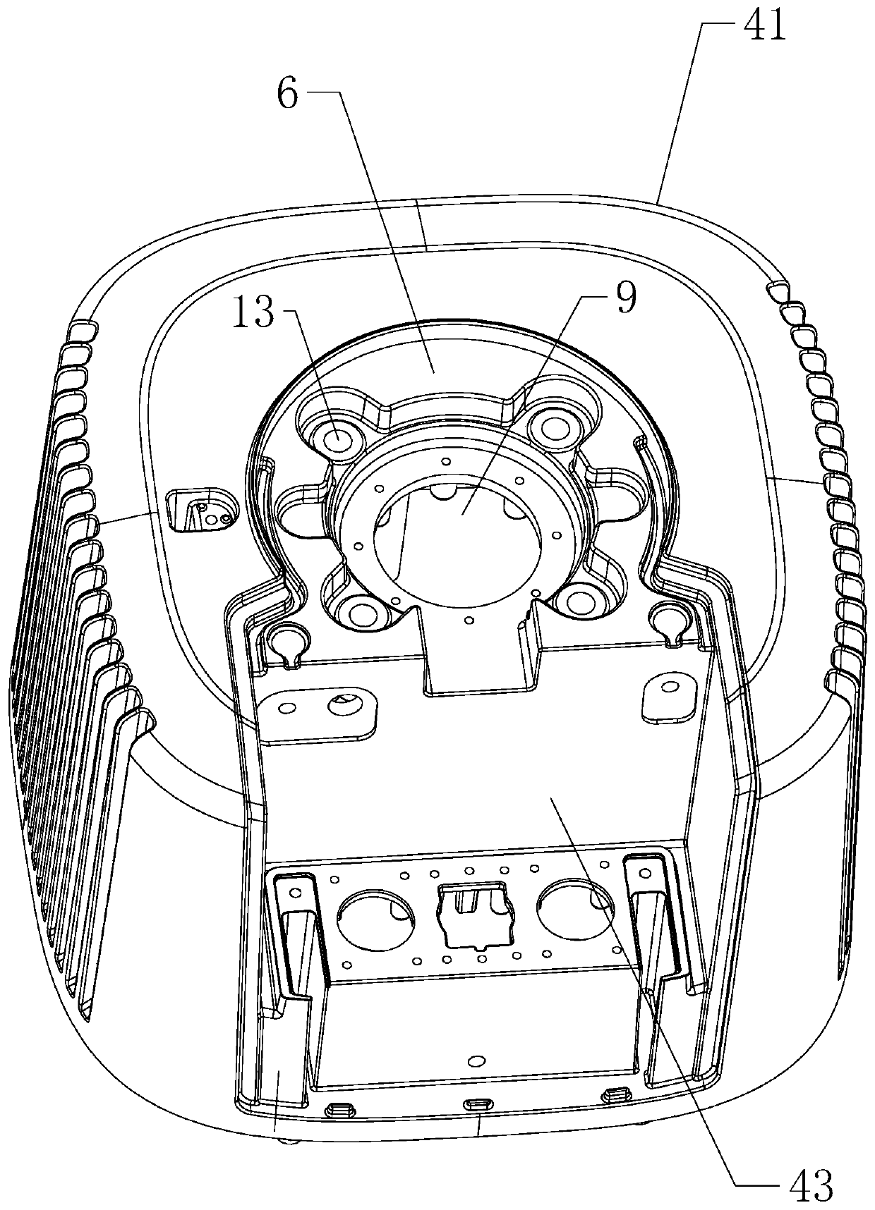 Umbrella-shaped pressing mechanism based on large hole