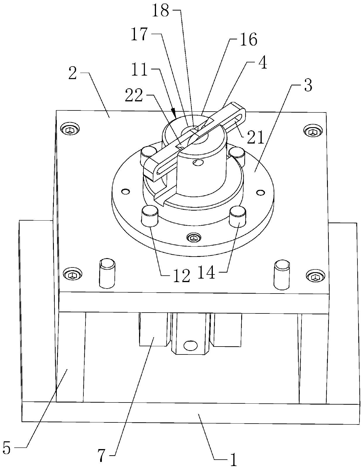 Umbrella-shaped pressing mechanism based on large hole