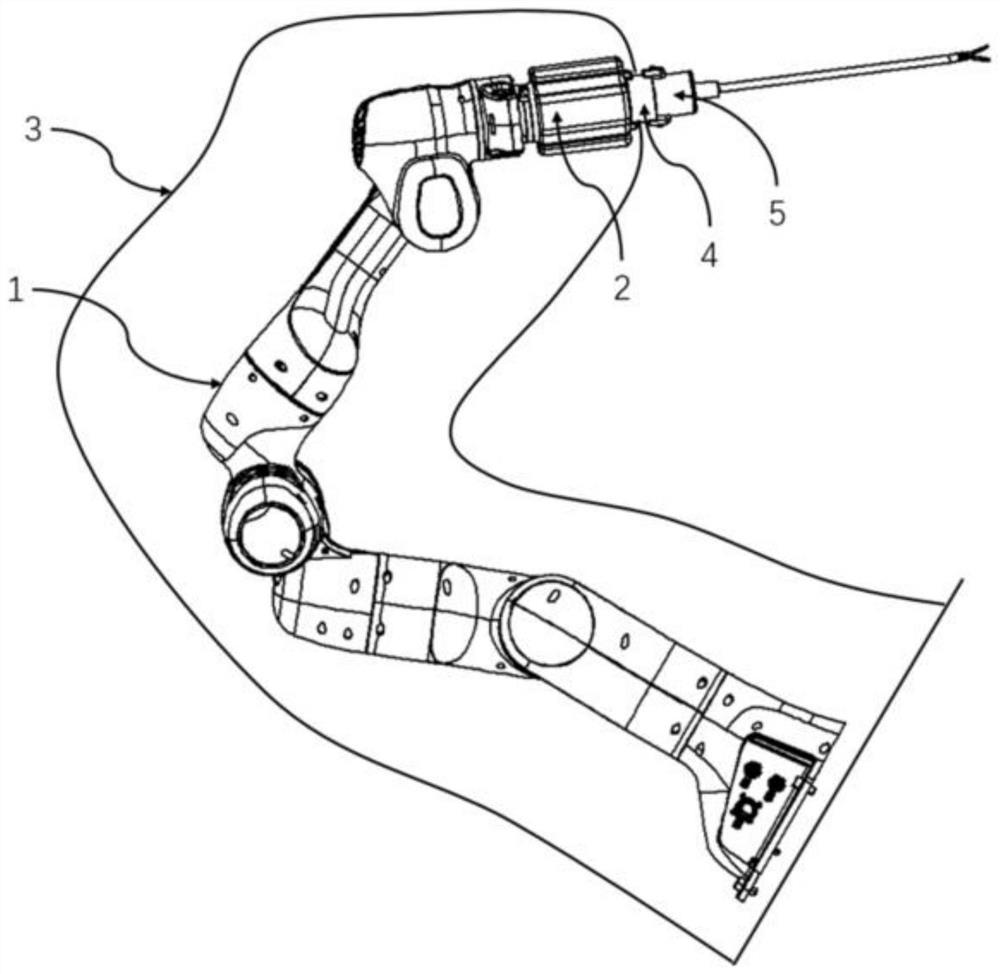 Sterile isolation device for laparoscopic surgery robot and laparoscopic surgery robot thereof