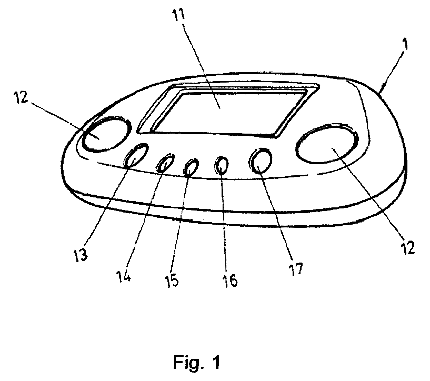 Physiological data measuring apparatus and measuring strip