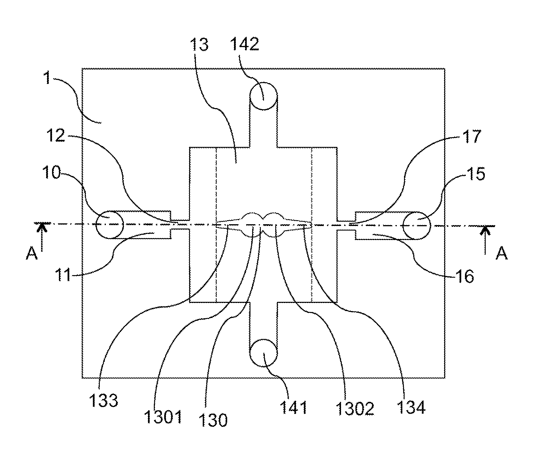 Microfluidic circuit allowing drops of several fluids to be brought into contact, and corresponding microfluidic method