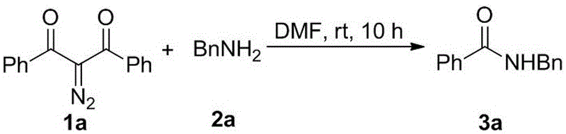 Method for preparing amide compound from 2-diazo-1, 3-dicarbonyl compound as acylating agent