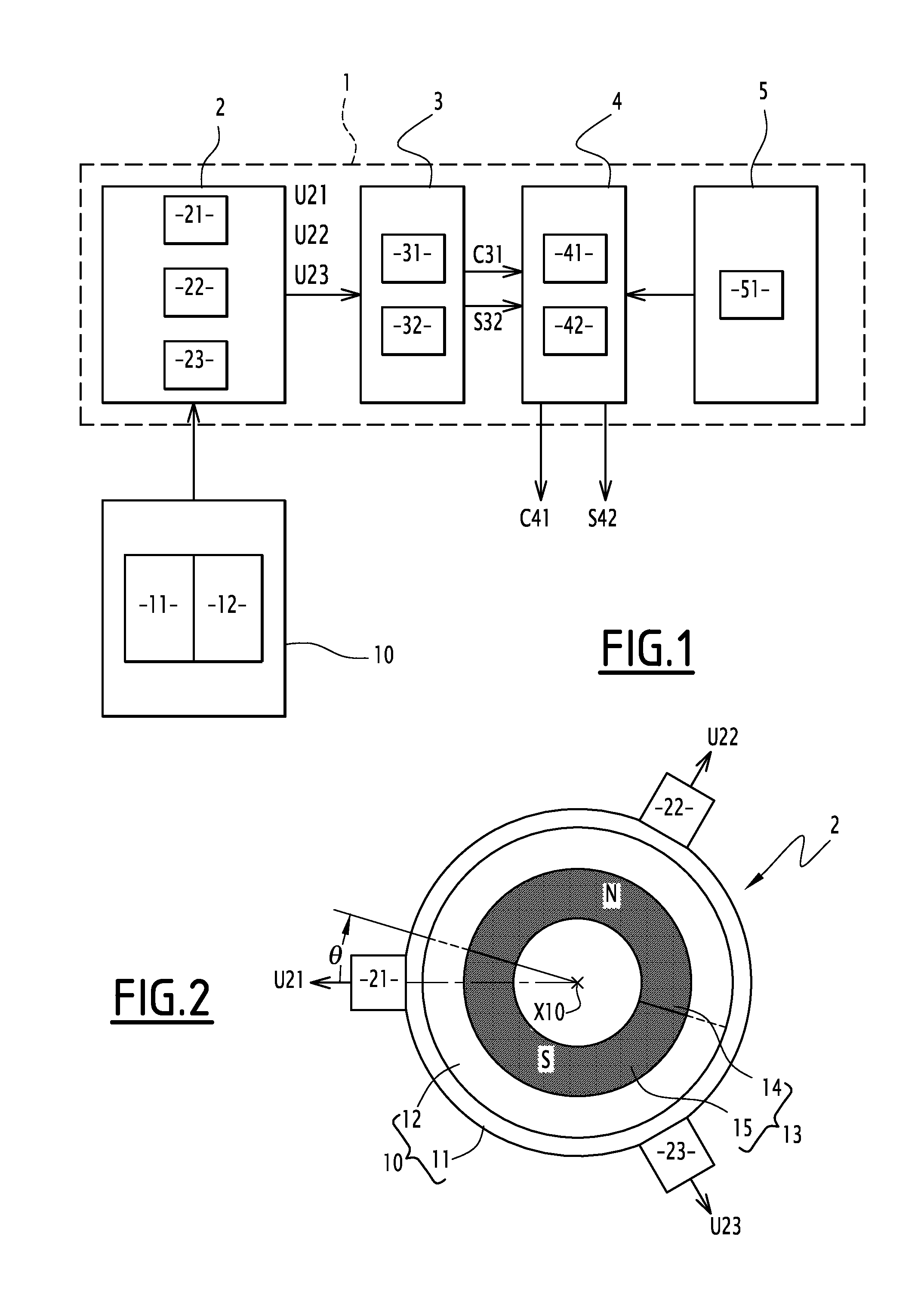 System for shifting an analogical output signal of a sensor device, sensor-bearing unit, shifter module and shifting method