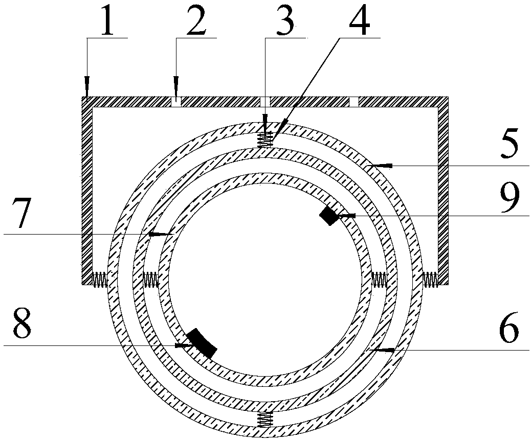 Eddy current three-dimensional damping device