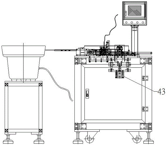 Vertical automatic mounting device for connector push rods