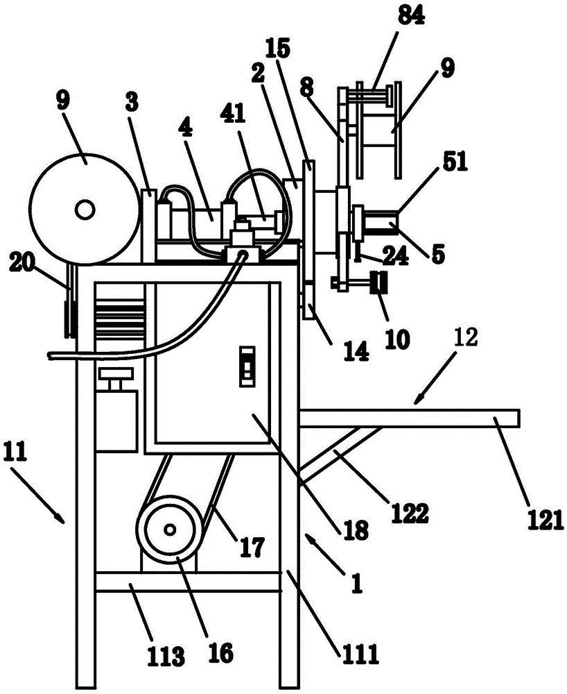 Fire hose fastening machine