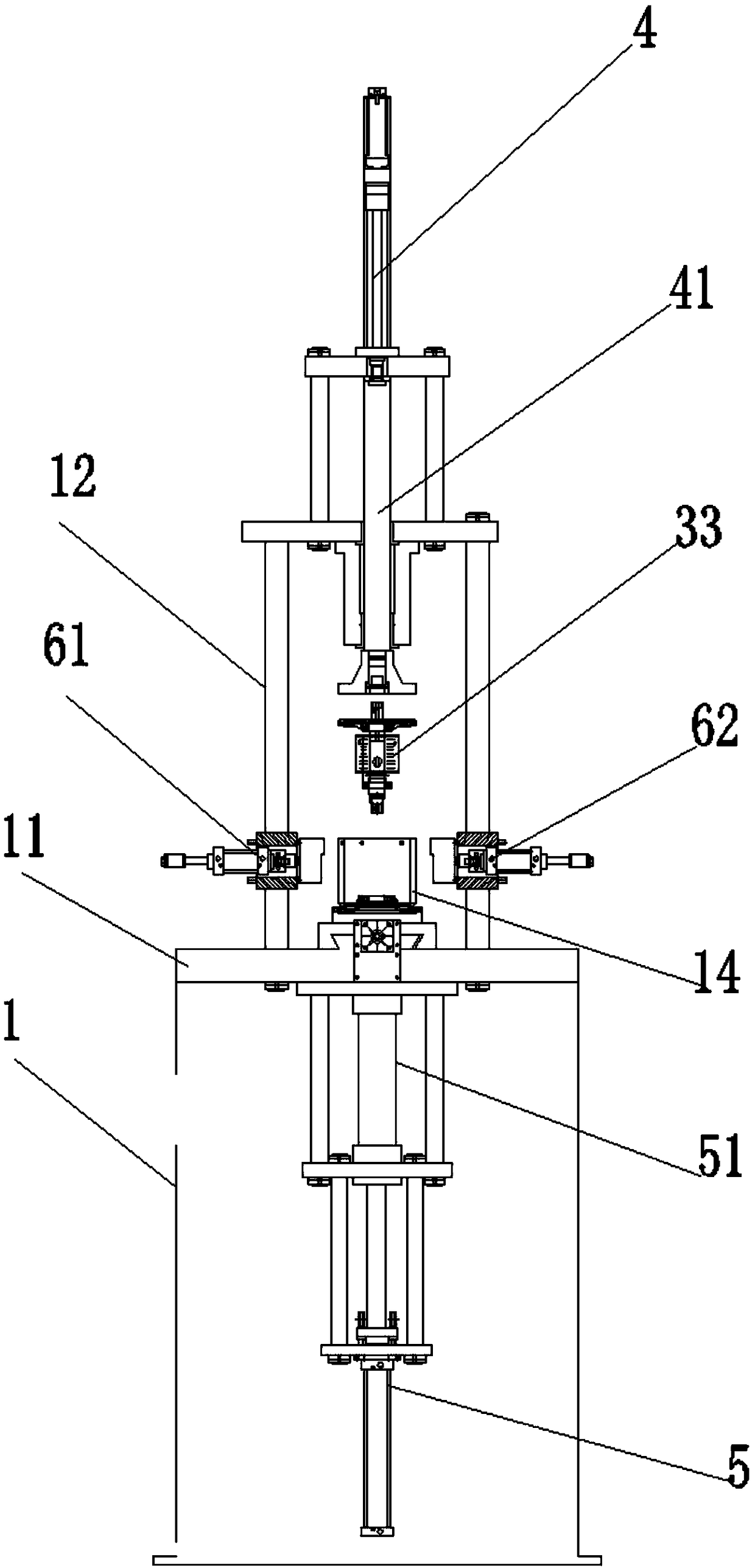 A vertical motor assembly apparatus and a motor assembly method