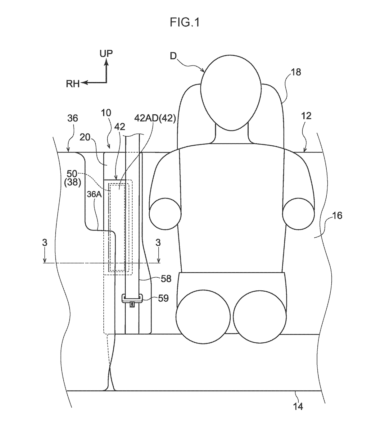Side airbag device for rear seat