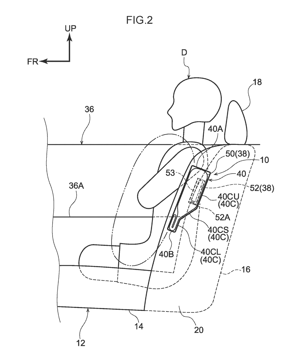 Side airbag device for rear seat