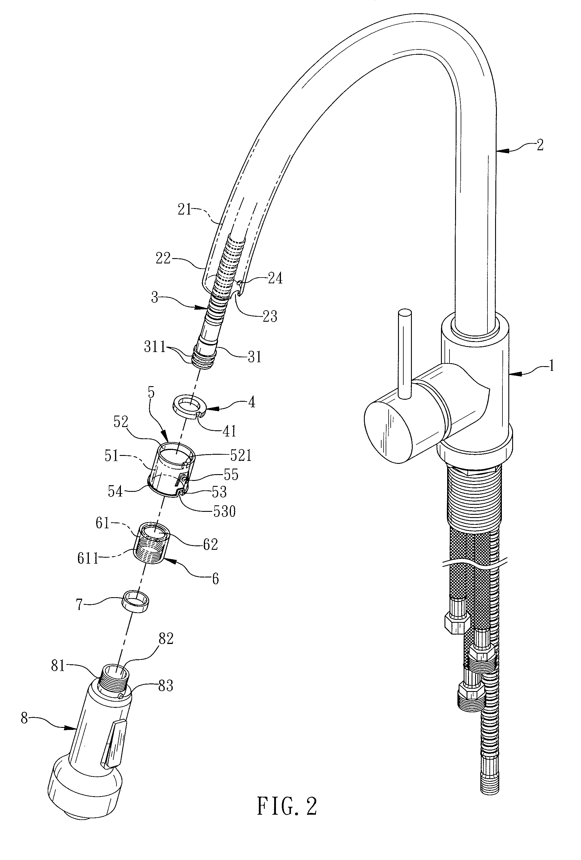 Faucet with retractable spout that can be positioned quickly and automatically