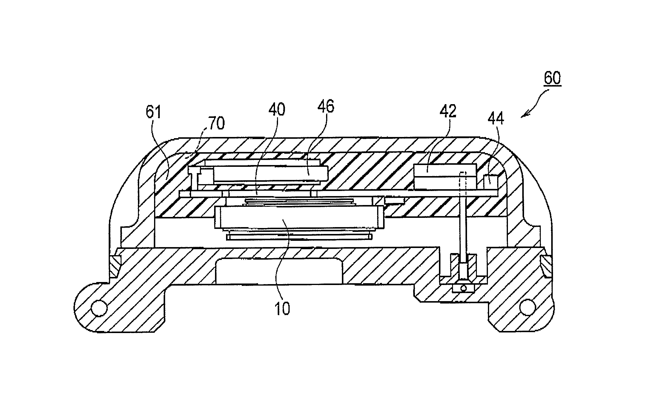 Device for acquiring information regarding the inside of a tire