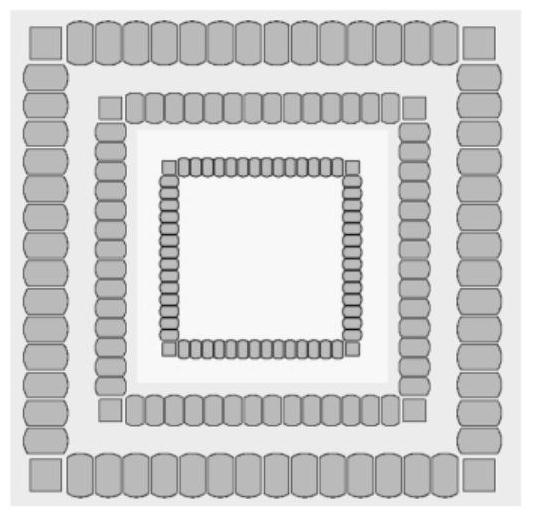 Homogenized optical fiber of multi-layer square structure