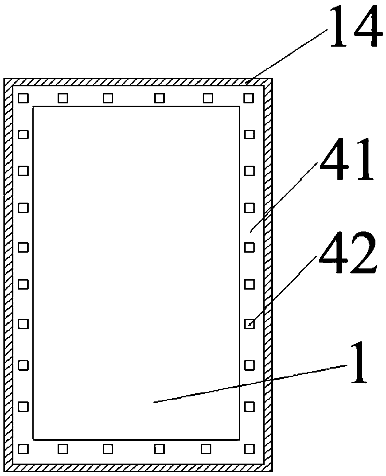 Display device, exhibition cabinet, selling cabinet and door