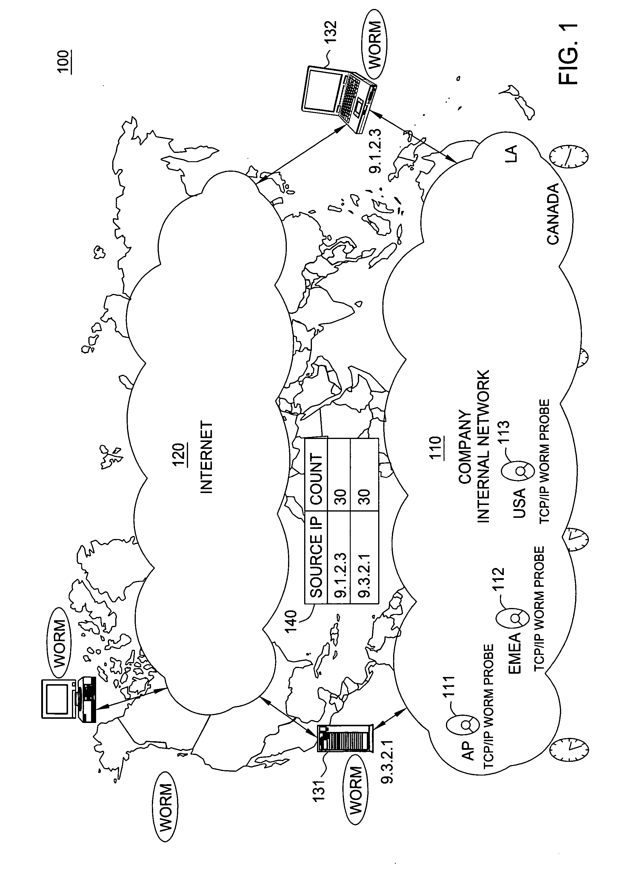 Method and apparatus for identifying and disabling worms in communication networks