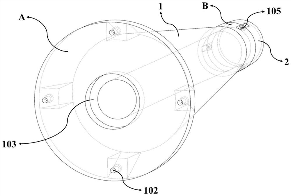 Flexible vertical pipe bending reinforcer with rubber protective sleeve connector