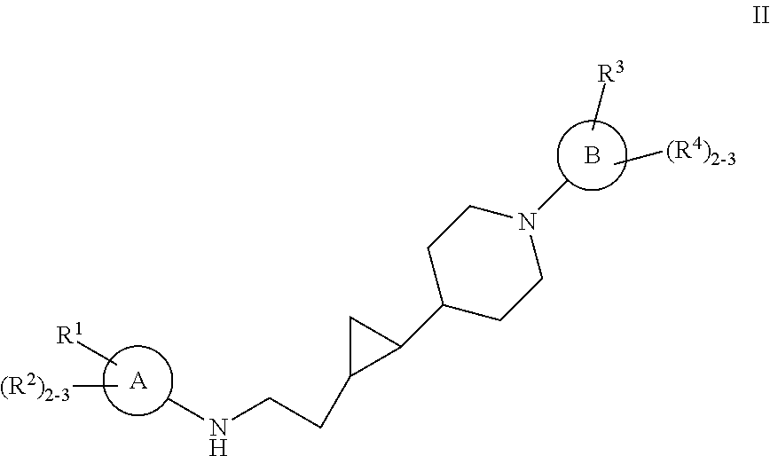 Substituted cyclopropyl compounds, compositions containing such compounds and methods of treatment