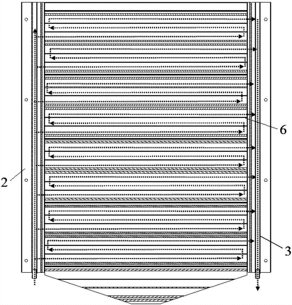 Water-cooling heat dissipation device of new energy automobile battery pack