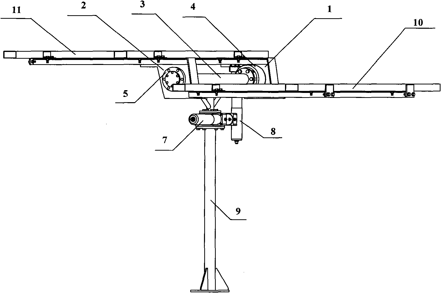 Bracket of solar biaxial automatic tracking photovoltaic power station