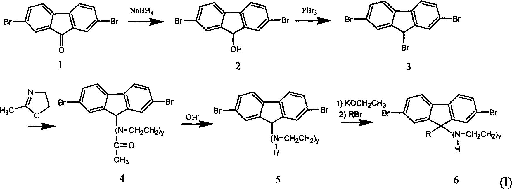Fluorene water soluble conjugate polymer containing polyethyene diamine side chain and its use