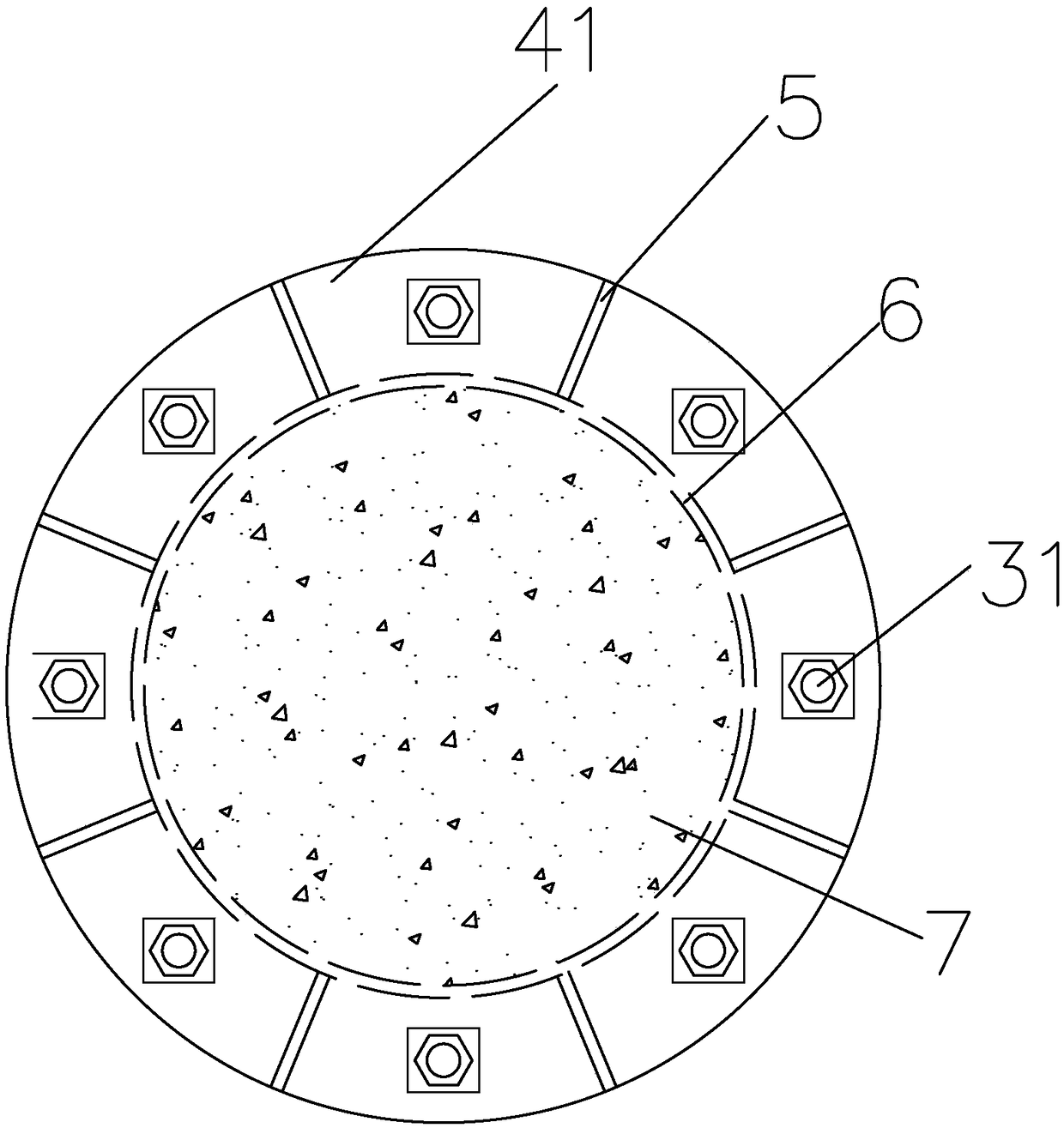 Fabricated circular steel tube energy-dissipating support