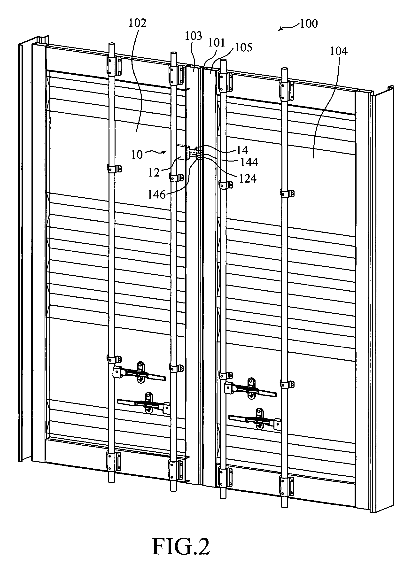 Hidden security device and container using the same