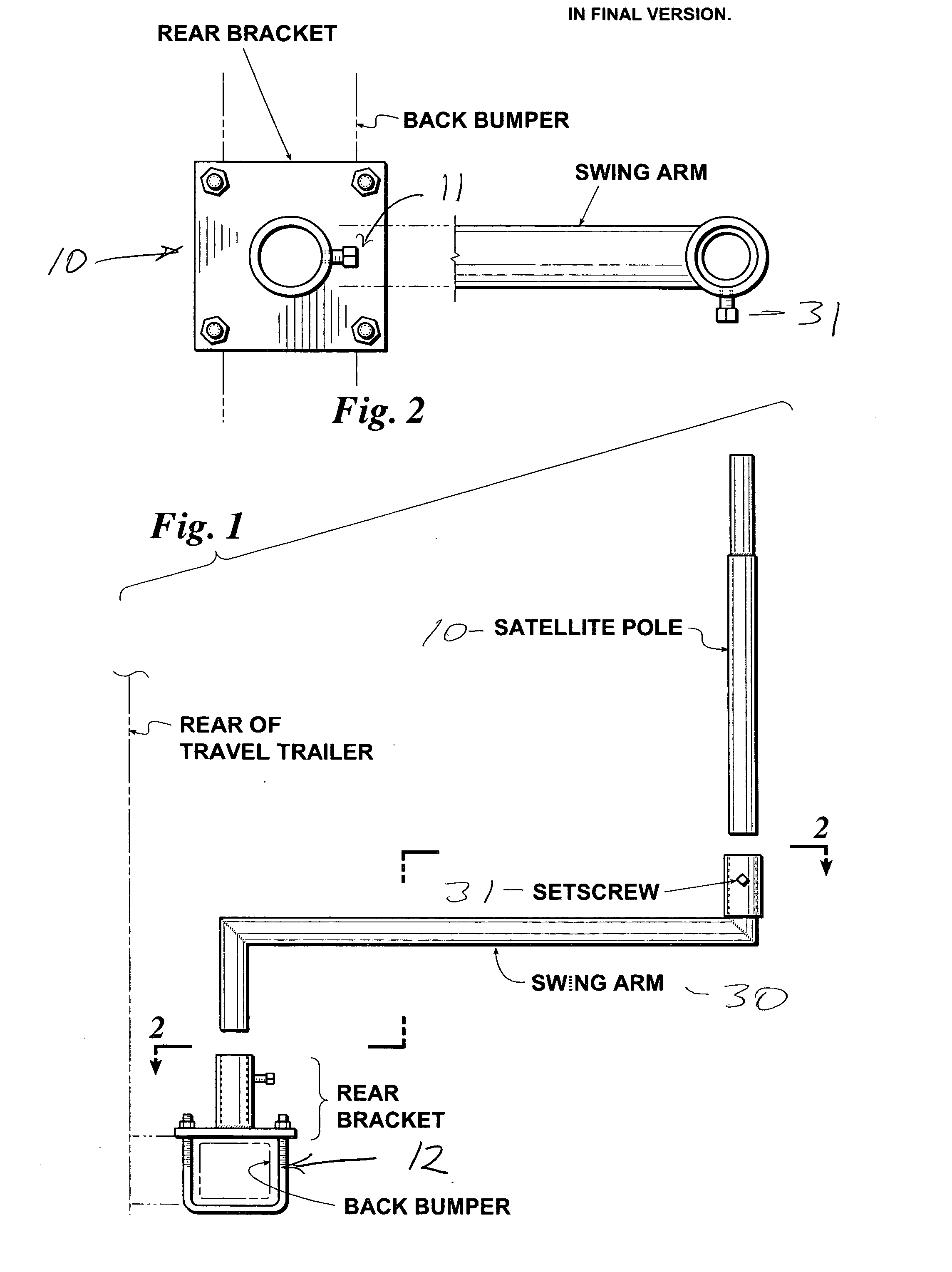 Swing arm satellite assembly