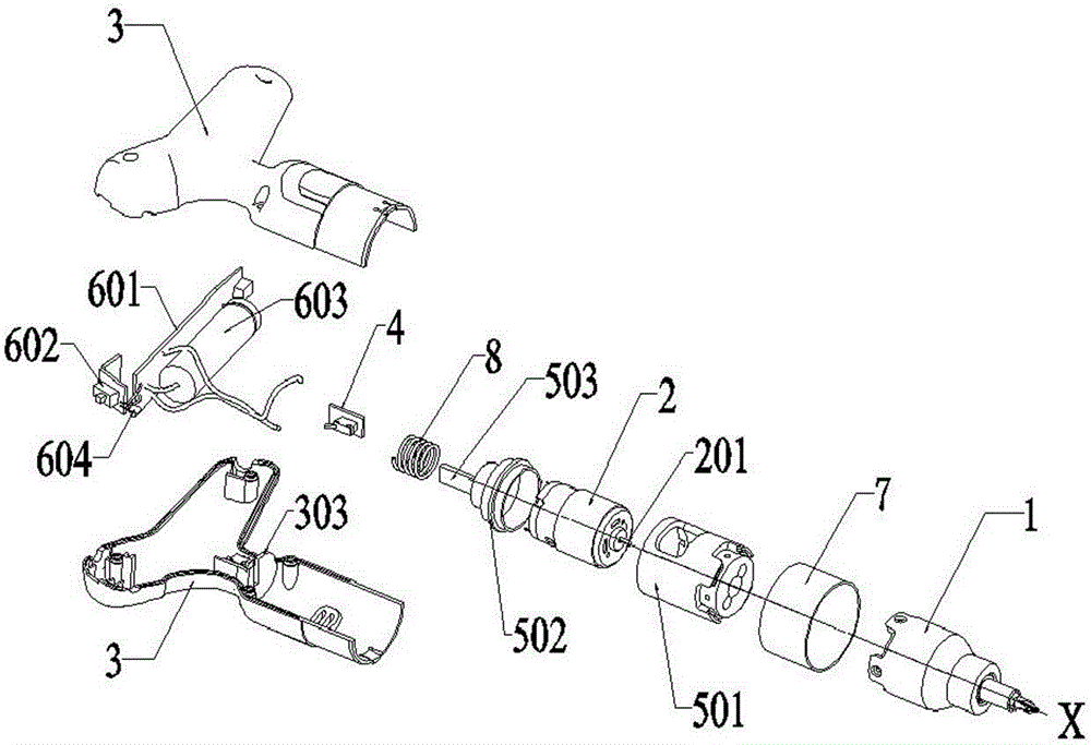 Electric tool triggered by pressure