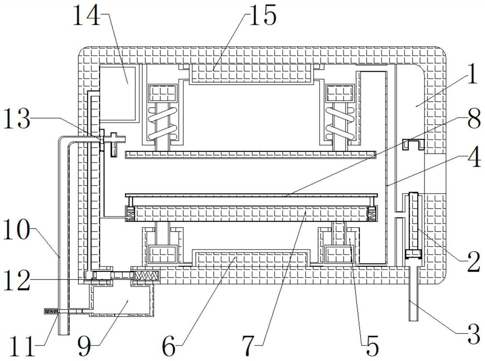 Copier protection device for quick cleaning of office supplies by pneumatic clamping and vibration