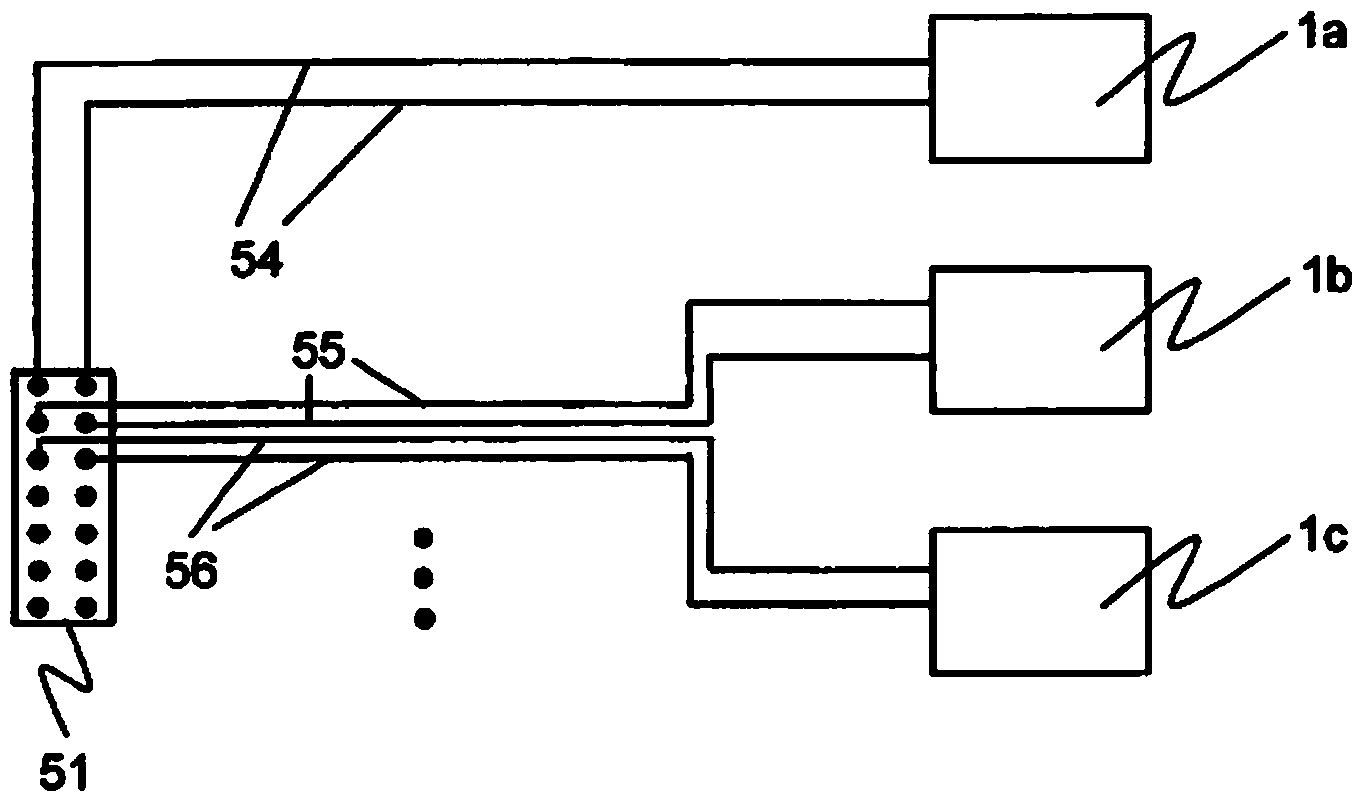 System cabling for a multiple relay arrangement