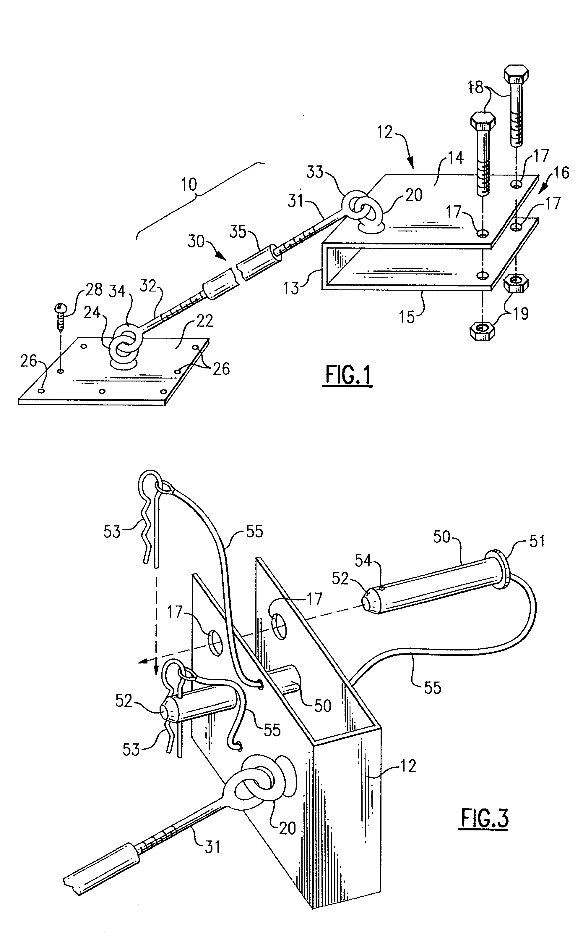 Apparatus for securing ladder to building structure