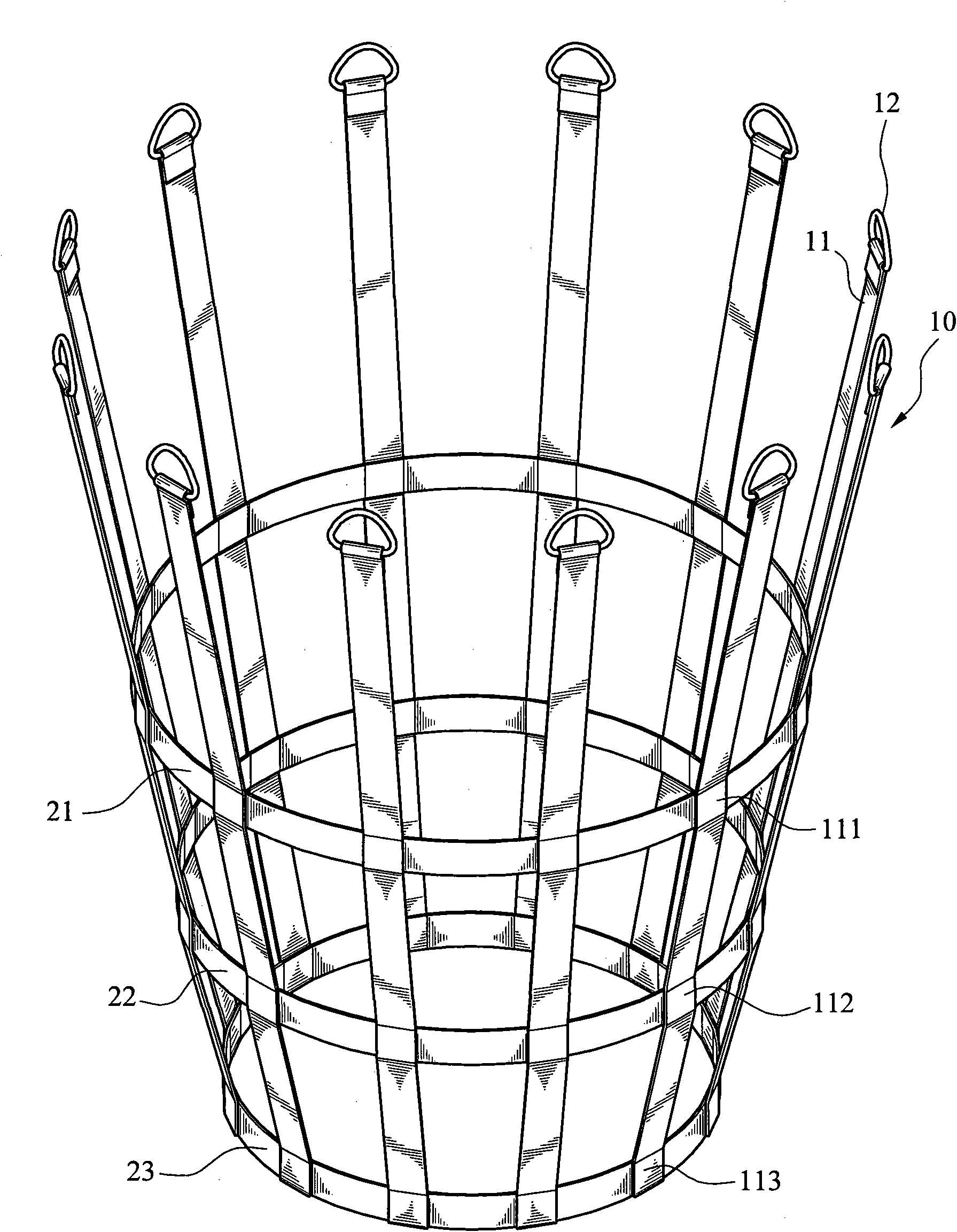 Basketball net manufacturing method and device thereof
