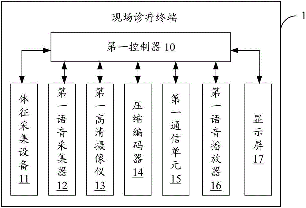 Spot diagnosis and treatment terminal for remote cure, remote diagnosis and treatment terminal for remote cure and cooperative diagnosis and treatment system