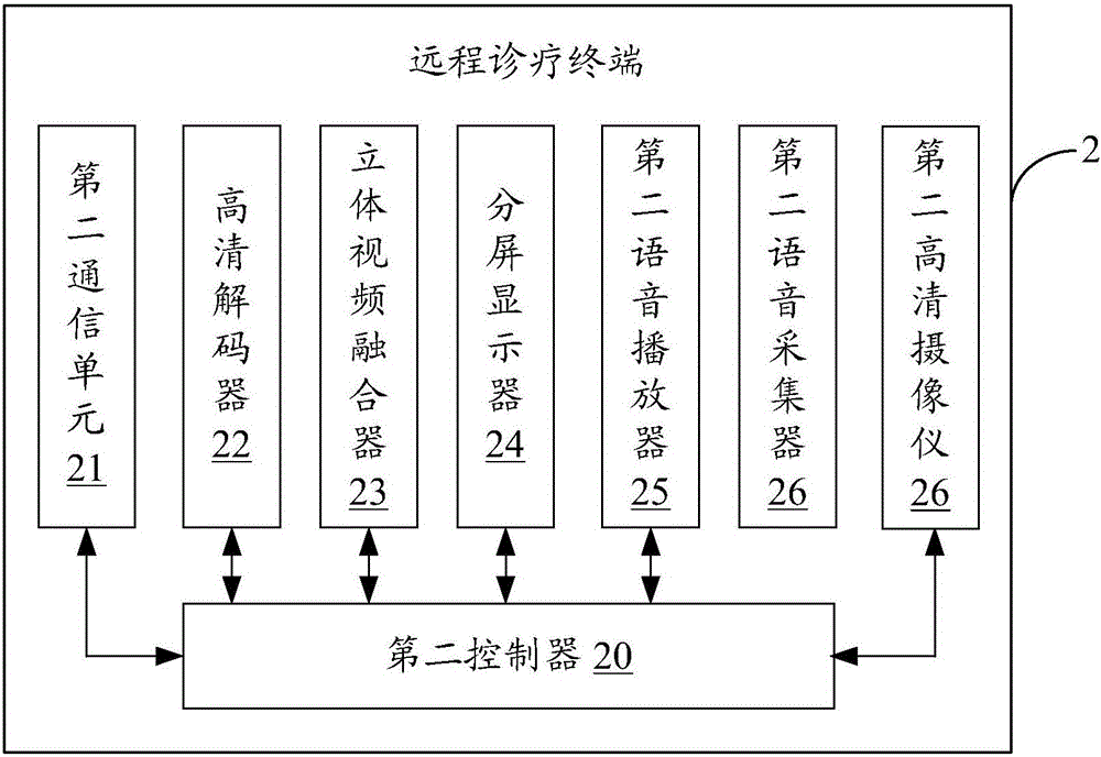 Spot diagnosis and treatment terminal for remote cure, remote diagnosis and treatment terminal for remote cure and cooperative diagnosis and treatment system