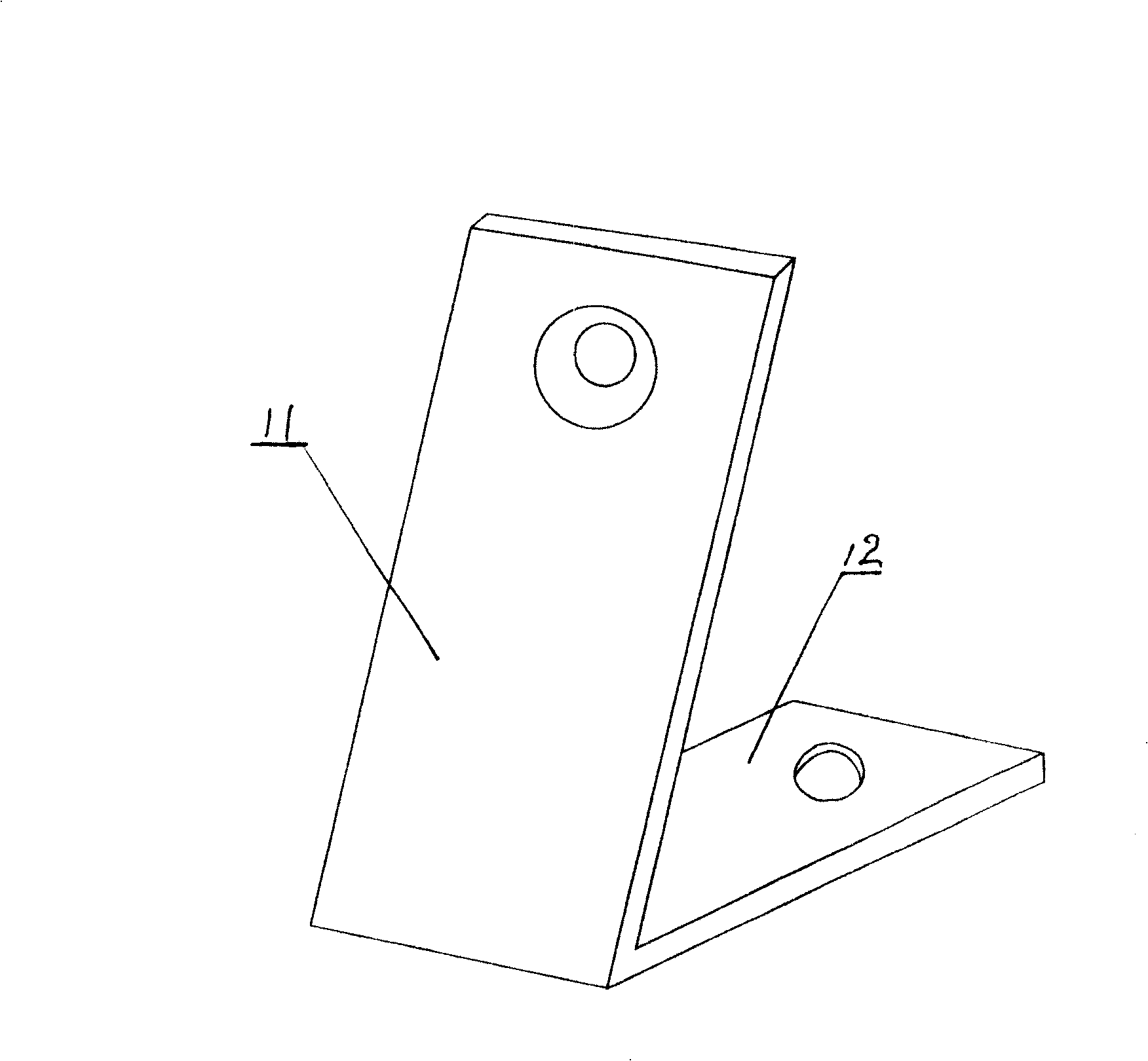 Turnover case and fixed angle connector