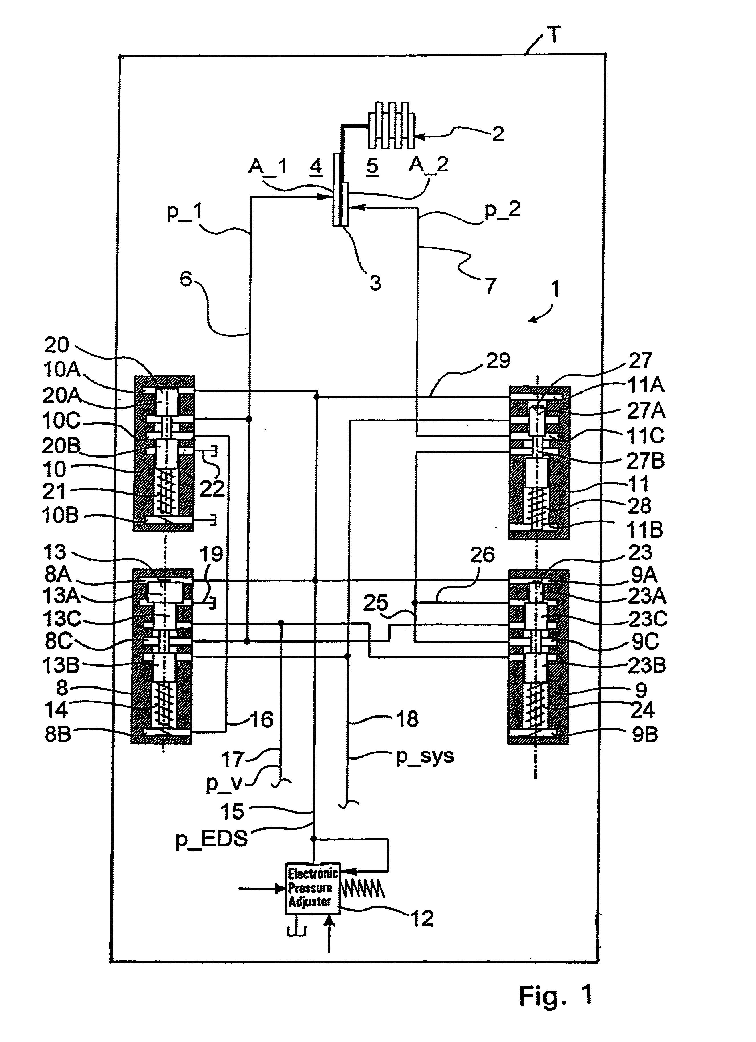 Device for control of a hydraulically actuatable shifting element