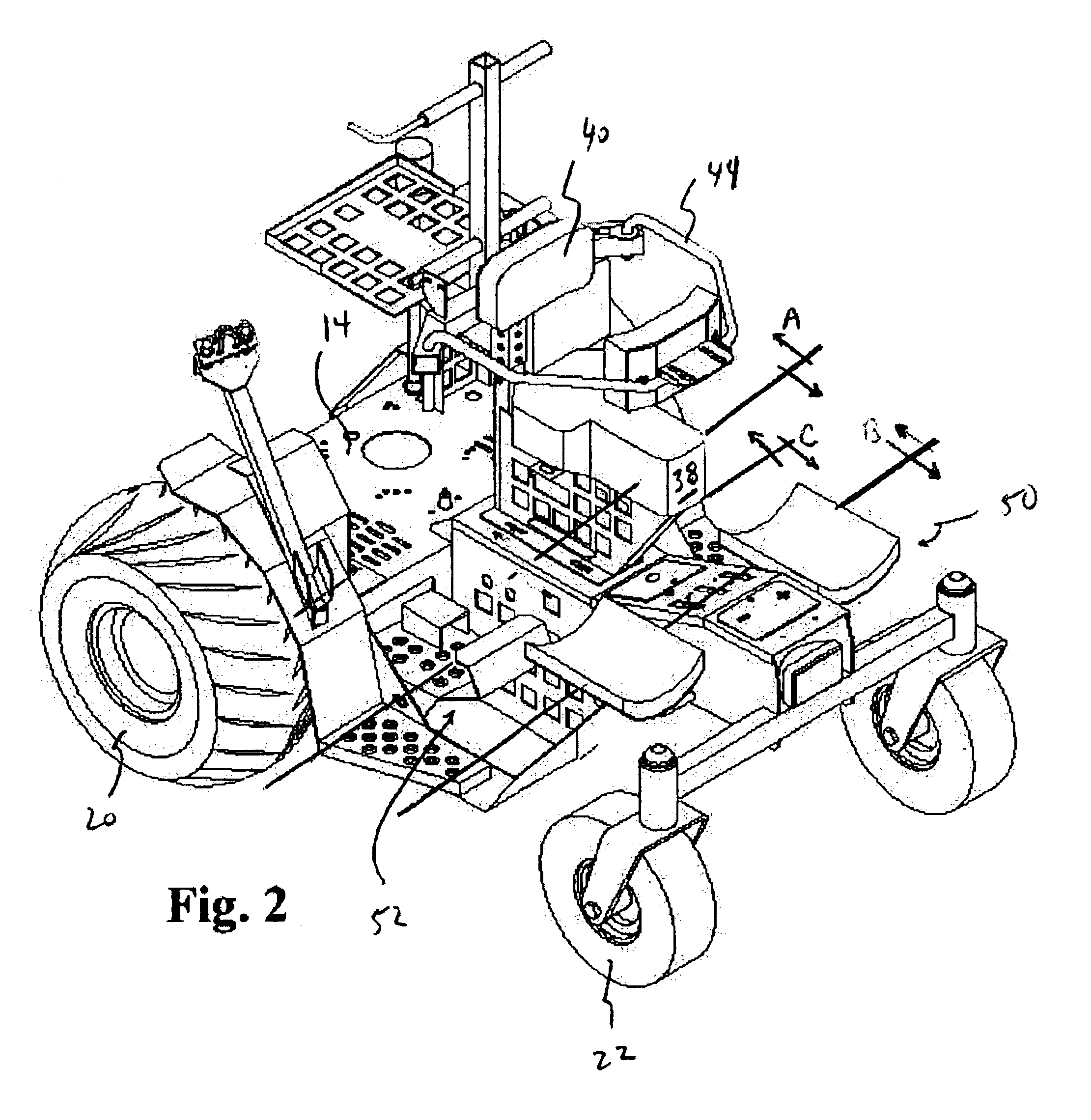 Utility vehicle with foot-controlled mobility