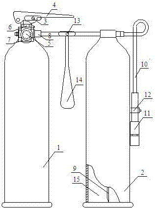 Portable constant pressure water mist-gas dual-purpose fire extinguisher