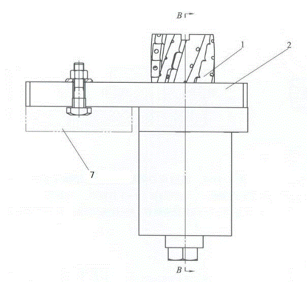 Cutter body end surface positioning groove machining tooling