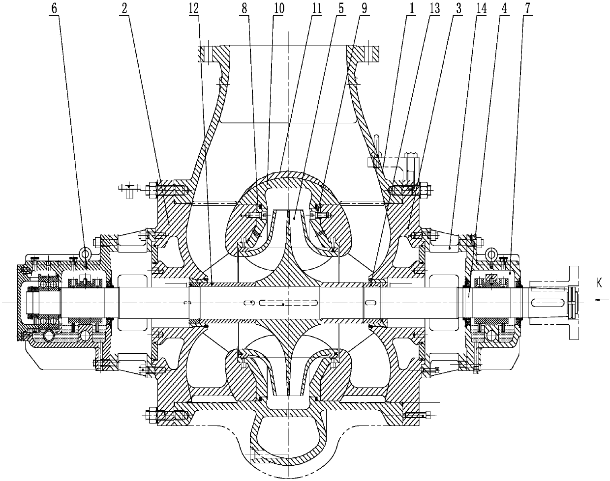 Novel BB2 high-temperature-resistant high-pressure wear-resisting centrifugal pump structure