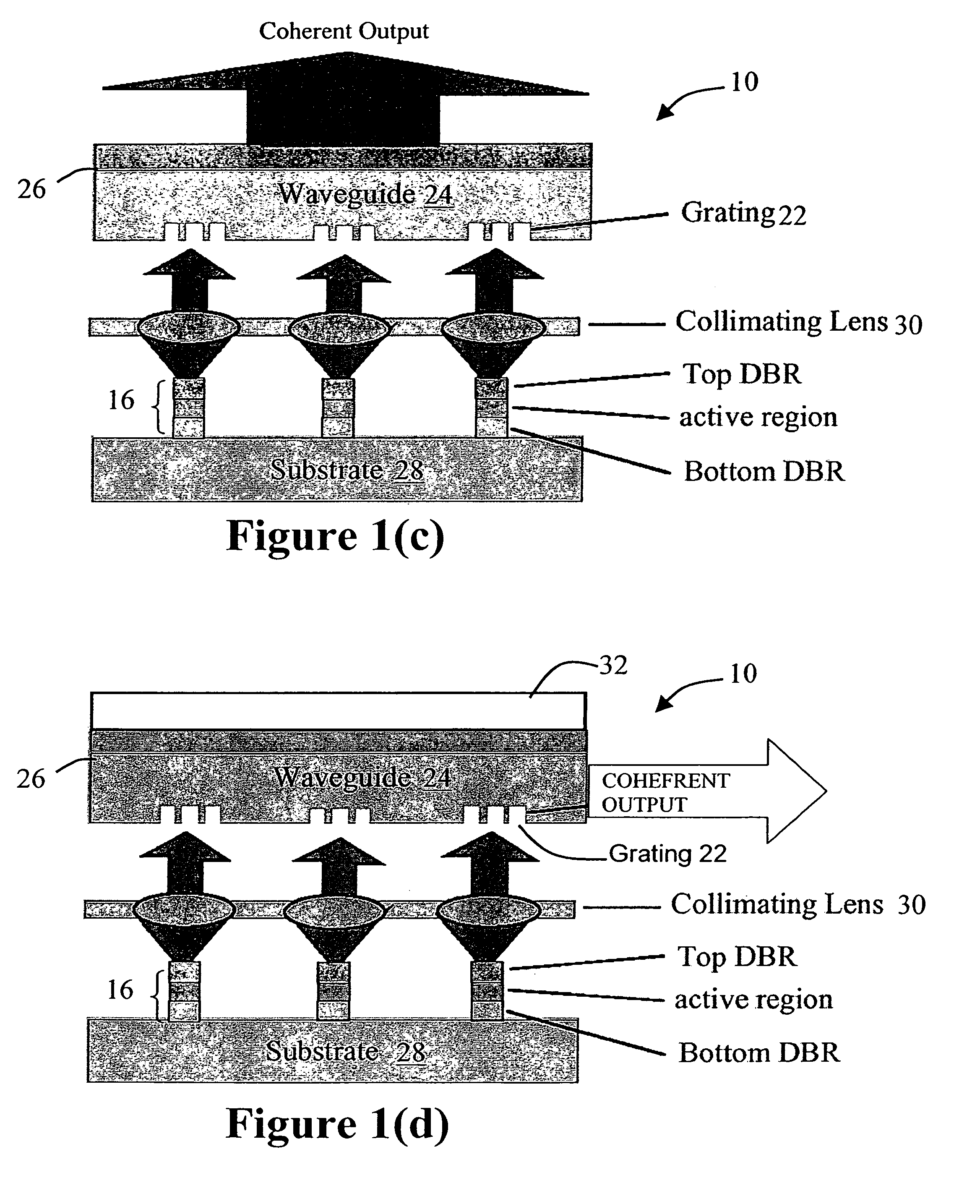 High-power coherent arrays of vertical cavity surface emitting lasers