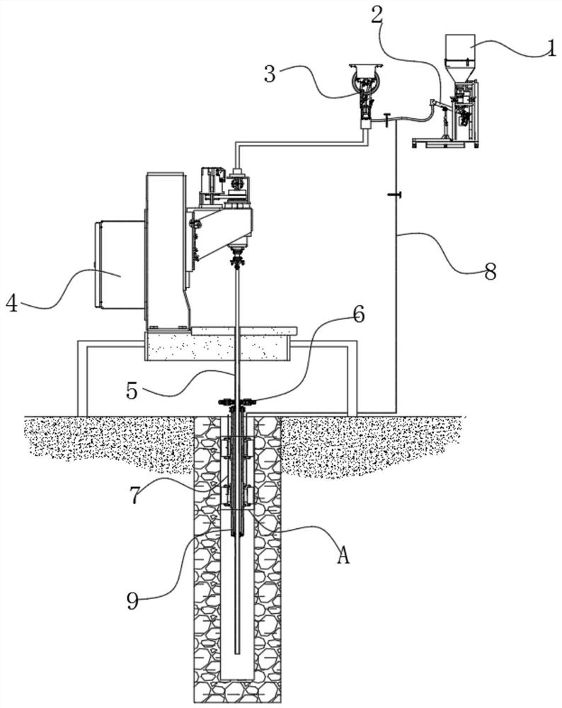 Ground drilling sectional type grouting device