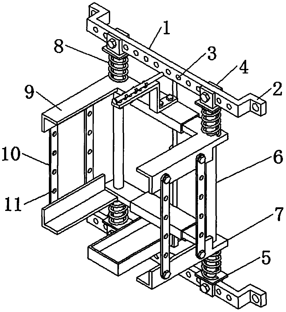 Fixing protecting device for hydraulic oil tanks of engineering machinery