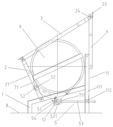 Throwing type inflatable life raft frame and using method thereof