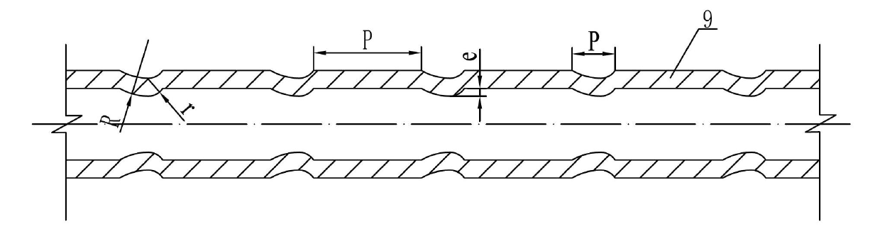 Asymmetric retractable transverse slot pipe heat exchanger