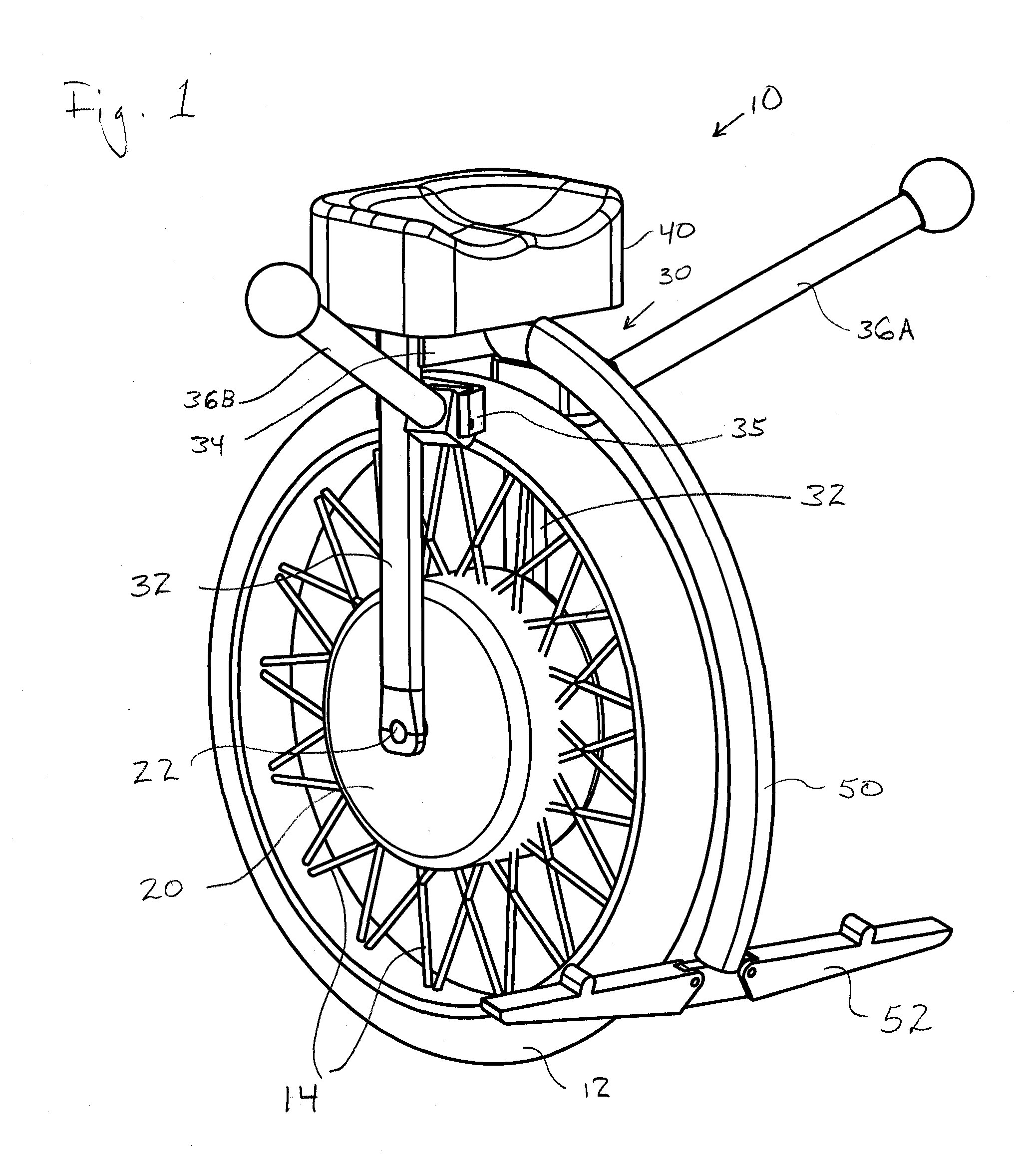 Recumbant Style Powered Unicycle