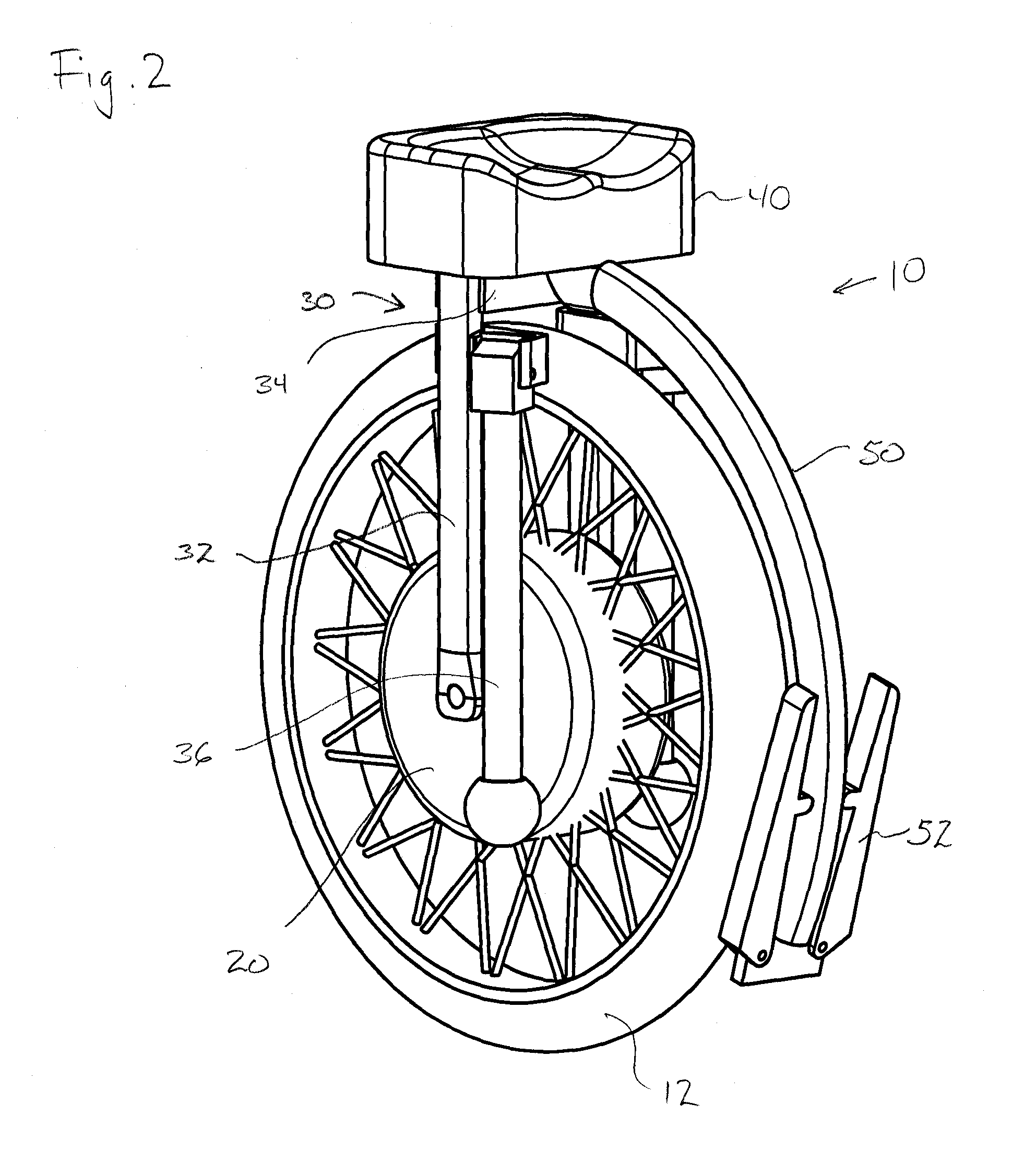 Recumbant Style Powered Unicycle