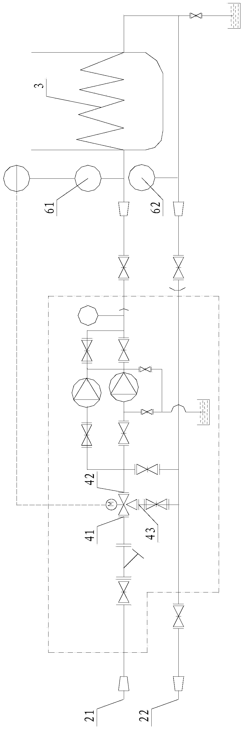 Heat transfer oil heating system with temperature accurate adjusting function